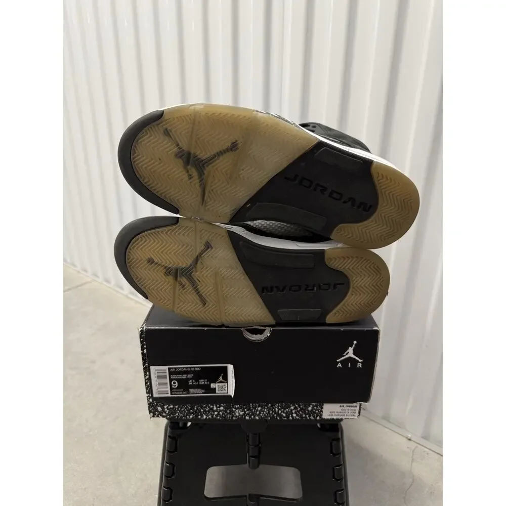 Nike Air Jordan 5 Oreo Black White Size 9 Men's - CT4838-011